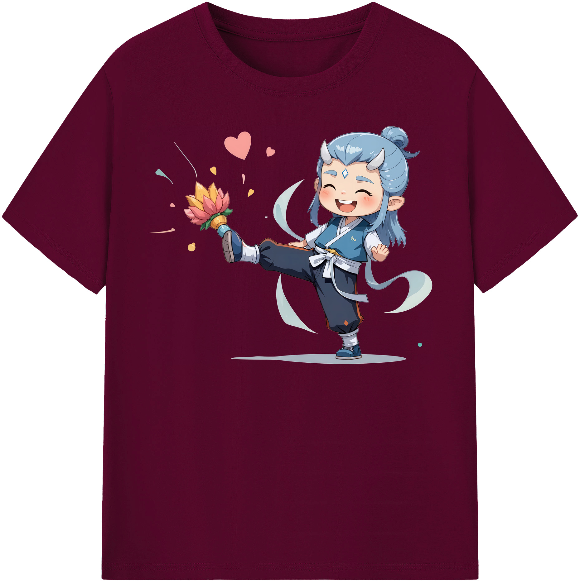 （画像用） Ne Zha 2 ナタ 魔童の大暴れ レディースカジュアルプリントTシャツ（綿100％）